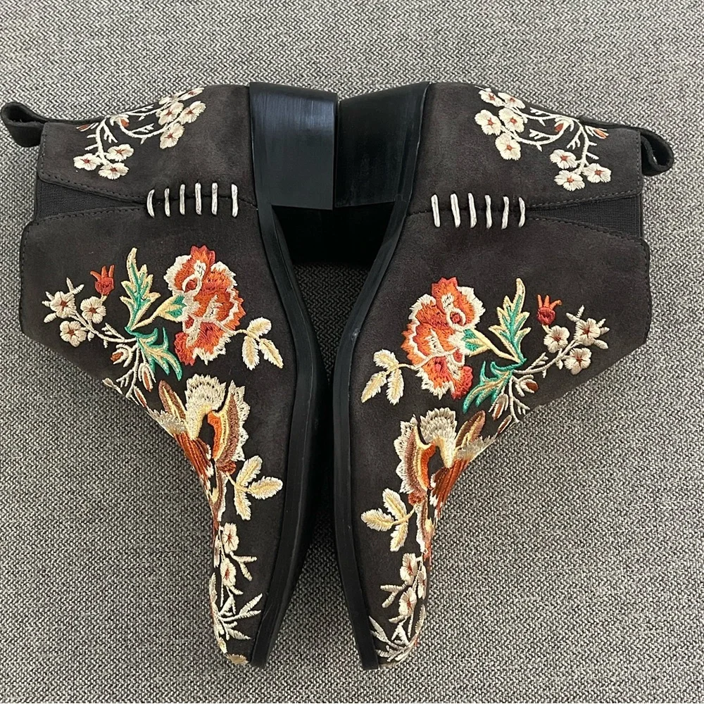 JOHNNY WAS Sammi Embroidered Ankle Boots